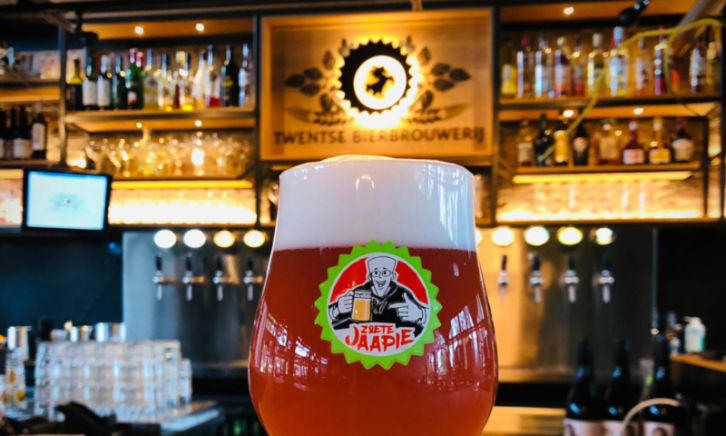 Zoete Jaapie bier  in de Twentse Bierbrouwerij en Proeflokaal